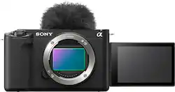 Sony - Alpha ZV-E1 Full-frame Vlog Mirrorless Lens Camera (Body Only) - Black - Front_Zoom