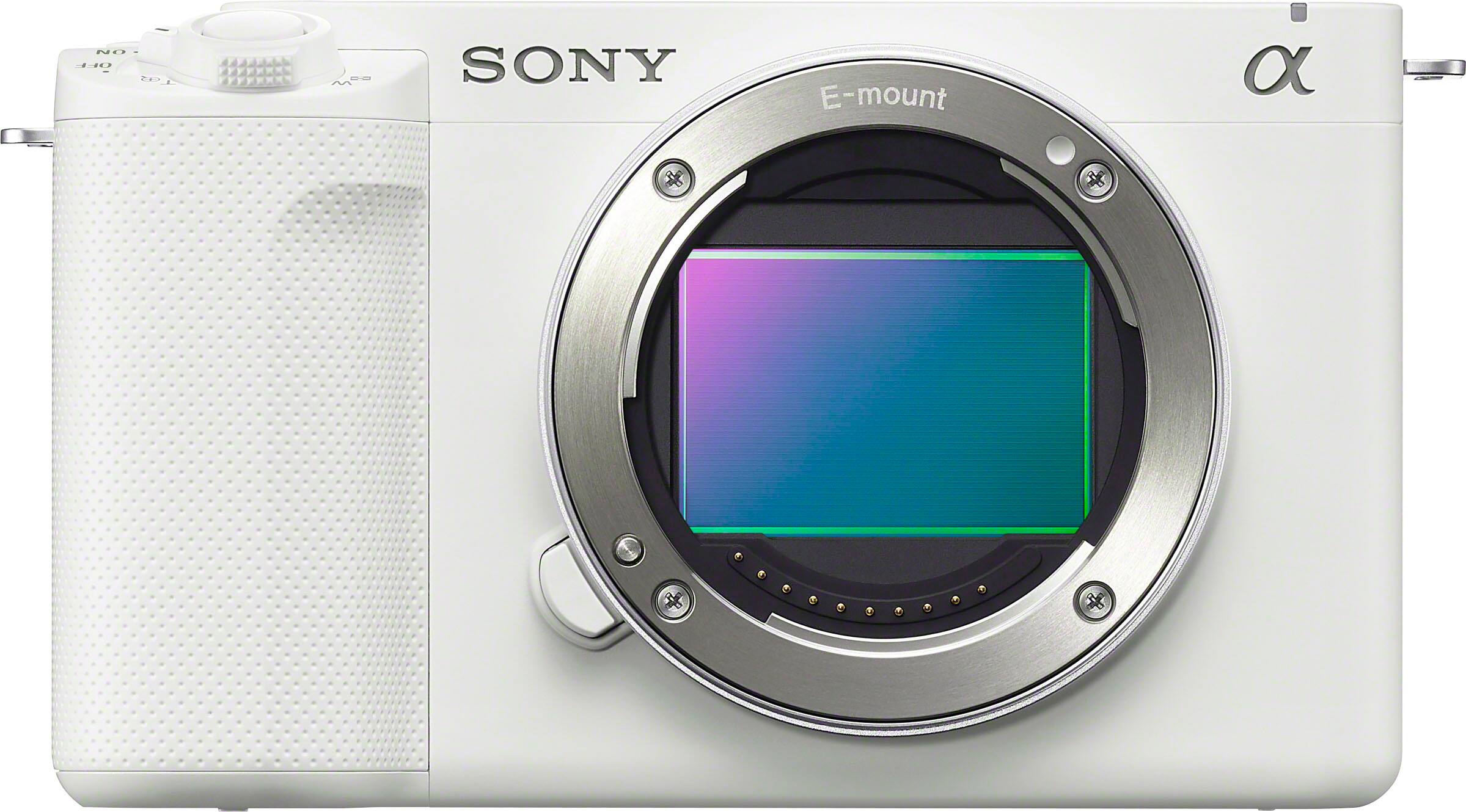 Angle. Sony - Alpha ZV-E1 Full-frame Vlog Mirrorless Lens Camera (Body Only) - White.