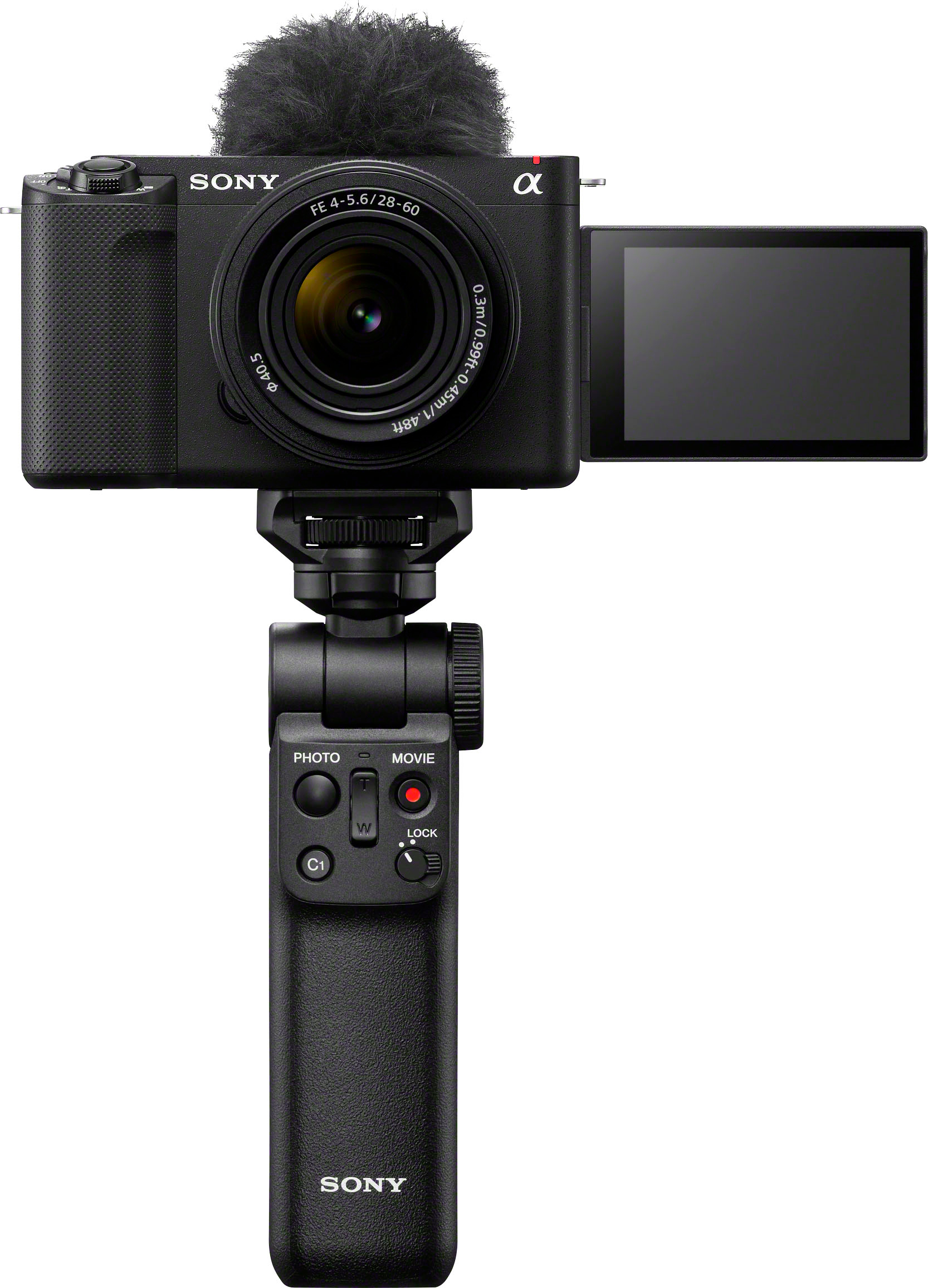  Sony Alpha ZV-E1 Full-Frame Vlog Mirrorless Lens Camera (Black)  (ILCZVE1/B) + Case + 64GB Card + Card Reader + Flex Tripod + Memory Wallet  + Cleaning Kit (Renewed) : Electronics
