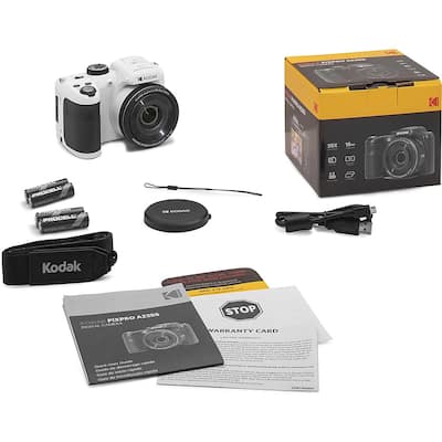 Kodak PIXPRO AZ255 16.4 Megapixel Compact Camera White AZ255-WH Kodak PIXPRO AZ255 16.4 Megapixel Compact Camera White AZ255-WH
