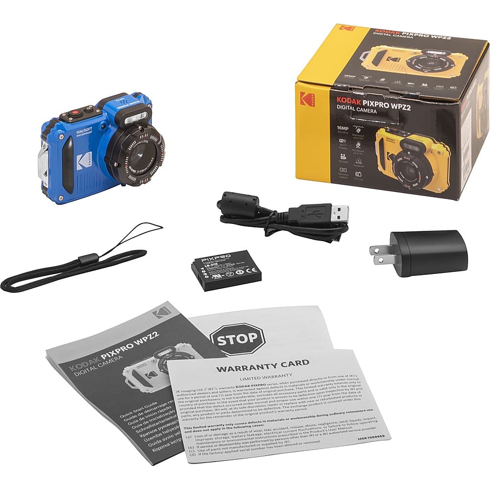 Alt View 16. Kodak - PIXPRO WPZ2 16.0-Megapixel Waterproof Compact Camera - Electric Blue.