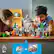 The image features a boy and a girl sitting at a table, playing with Lego blocks and building sets. They are surrounded by various Lego pieces, including a castle and a dragon. The table is filled with different Lego sets, and the children appear to be enjoying their time together. The image is categorized as Blocks_and_Building_Sets.