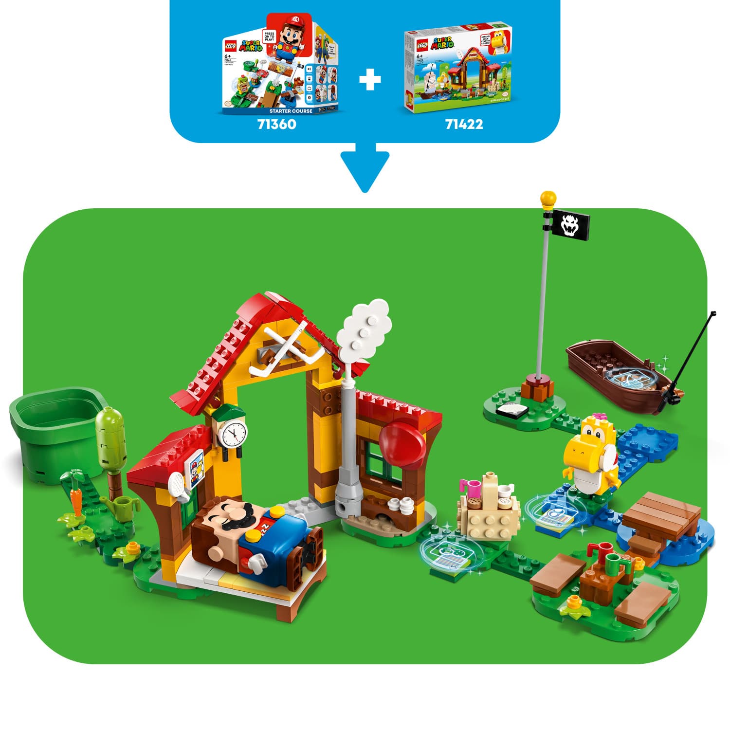 Alt View 12. LEGO - Super Mario Picnic at Mario’s House Expansion Set 71422.