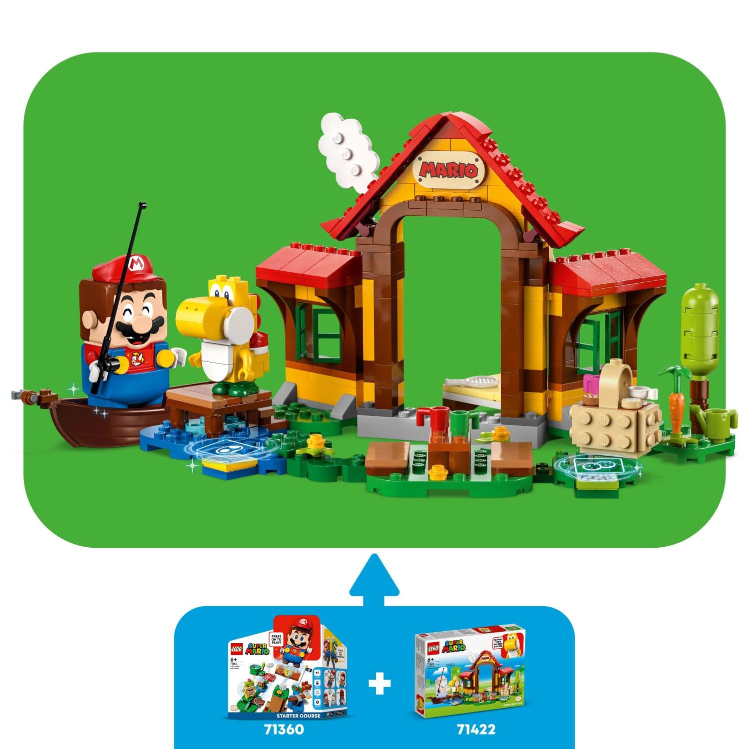 Alt View 13. LEGO - Super Mario Picnic at Mario’s House Expansion Set 71422.