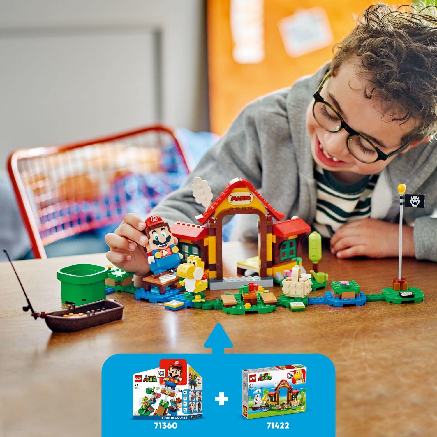 Left. LEGO - Super Mario Picnic at Mario’s House Expansion Set 71422.