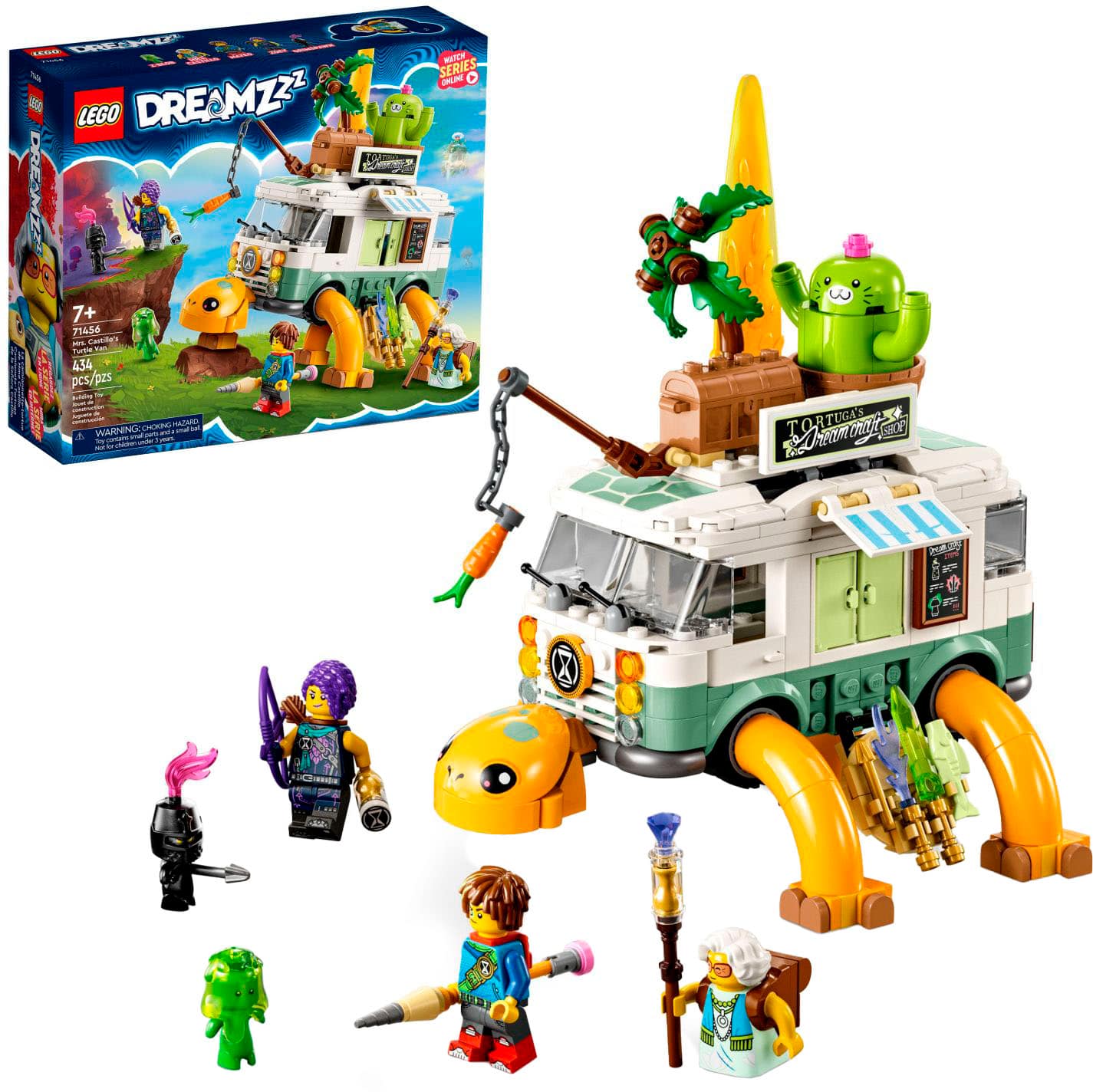 Front. LEGO - DREAMZzz Mrs. Castillo’s Turtle Van 2-in-1 Building Toy 71456.