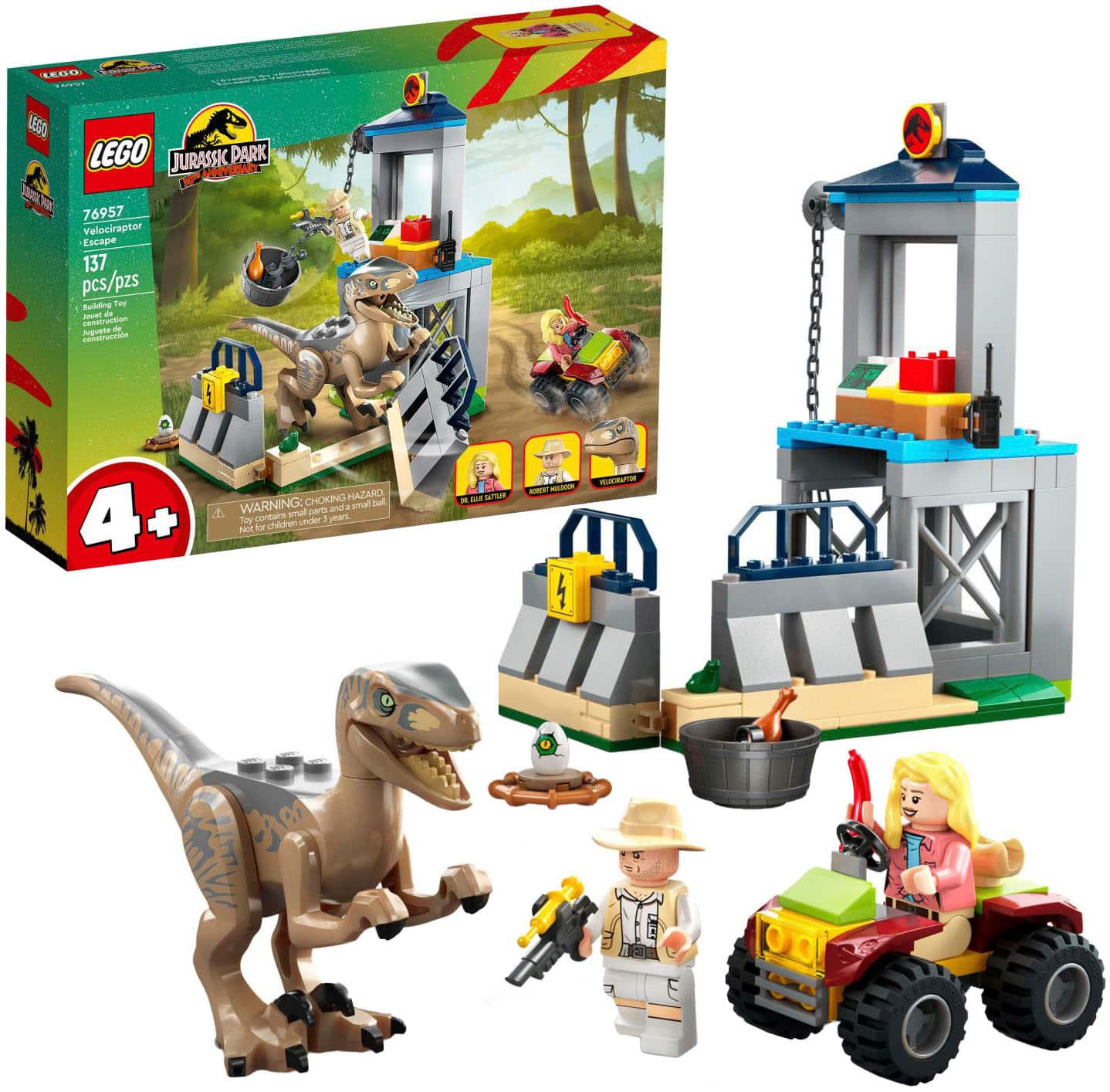 LEGO - Jurassic Park Velociraptor Escape 76957 - Front_Zoom