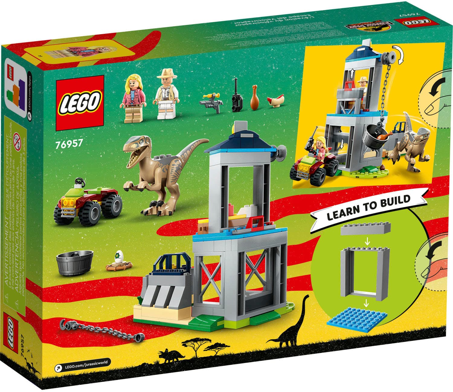 Blocks & Building Sets: LEGO 76957 Jurassic World Adventure Set - Learn to Build