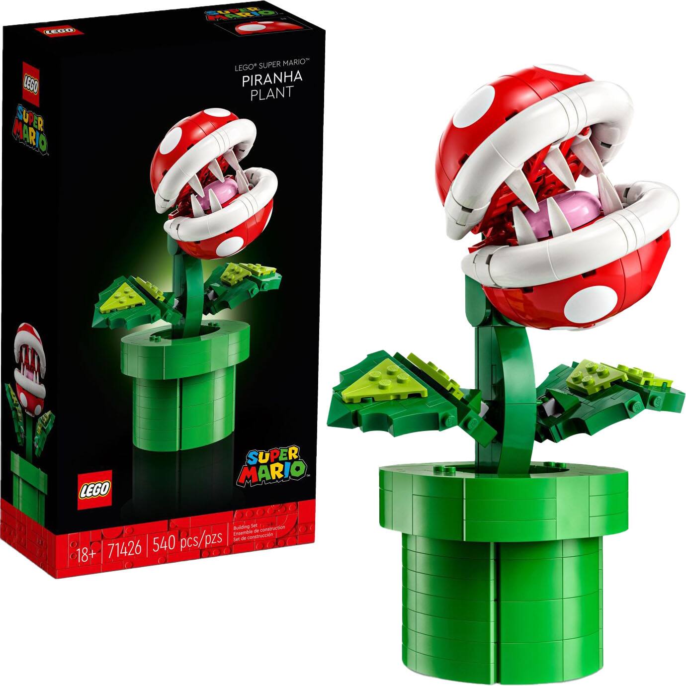Front. LEGO - Super Mario Piranha Plant Building Set for Adults 71426.
