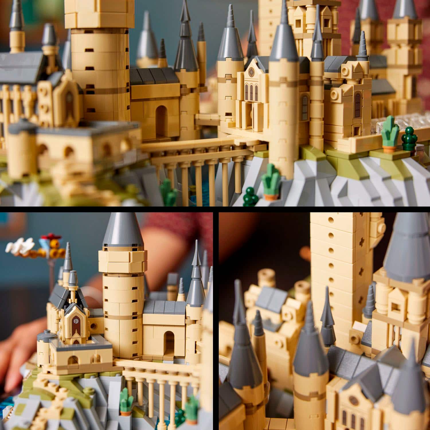 Left. LEGO - Harry Potter Hogwarts Castle and Grounds Wizarding Building Set 76419.