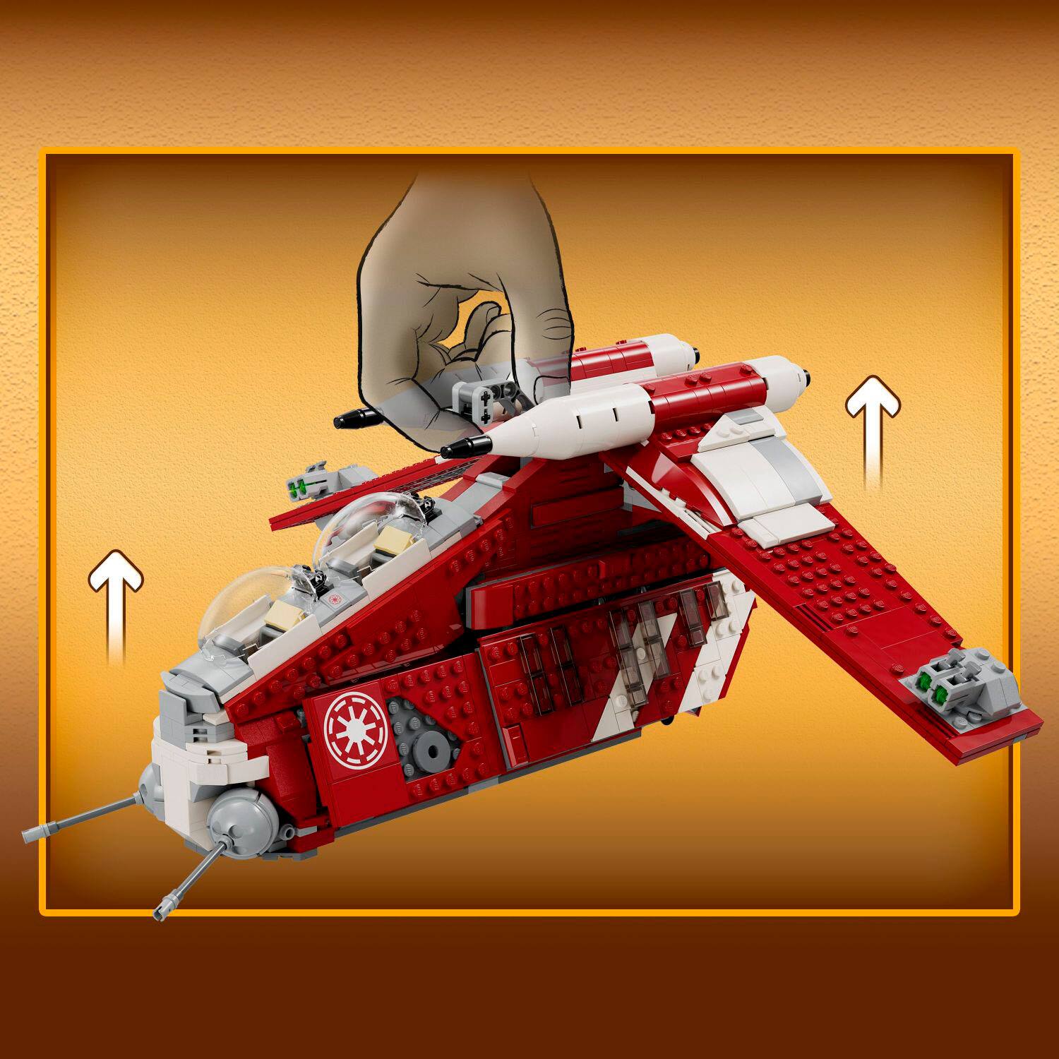 Left. LEGO - Star Wars: The Clone Wars Coruscant Guard Gunship 75354.