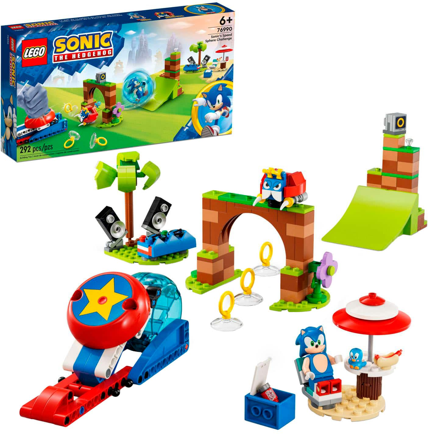 LEGO 76990 Sonic the Hedgehog Sonic's Speed Challenge Building Set, 292 pc  - Dillons Food Stores