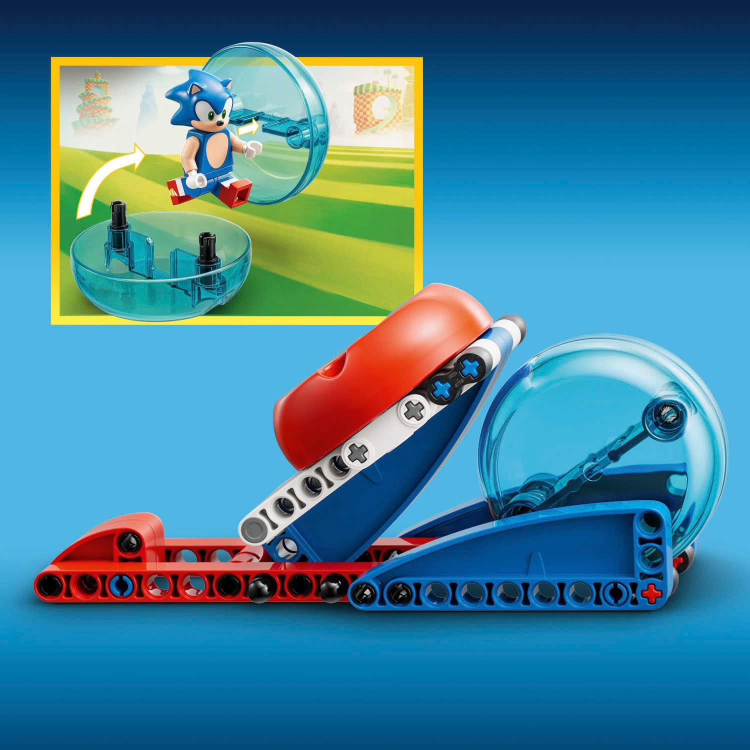 Left View: LEGO - Sonic the Hedgehog Sonic’s Speed Sphere Challenge Playset 76990