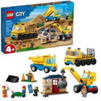 LEGO - City Construction Trucks and Wrecking Ball Crane 60391 - Front_Zoom