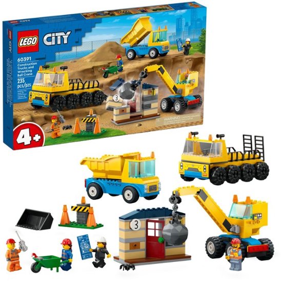 Construction Trucks and Wrecking Ball Crane 60391 | City | Buy online at  the Official LEGO® Shop US