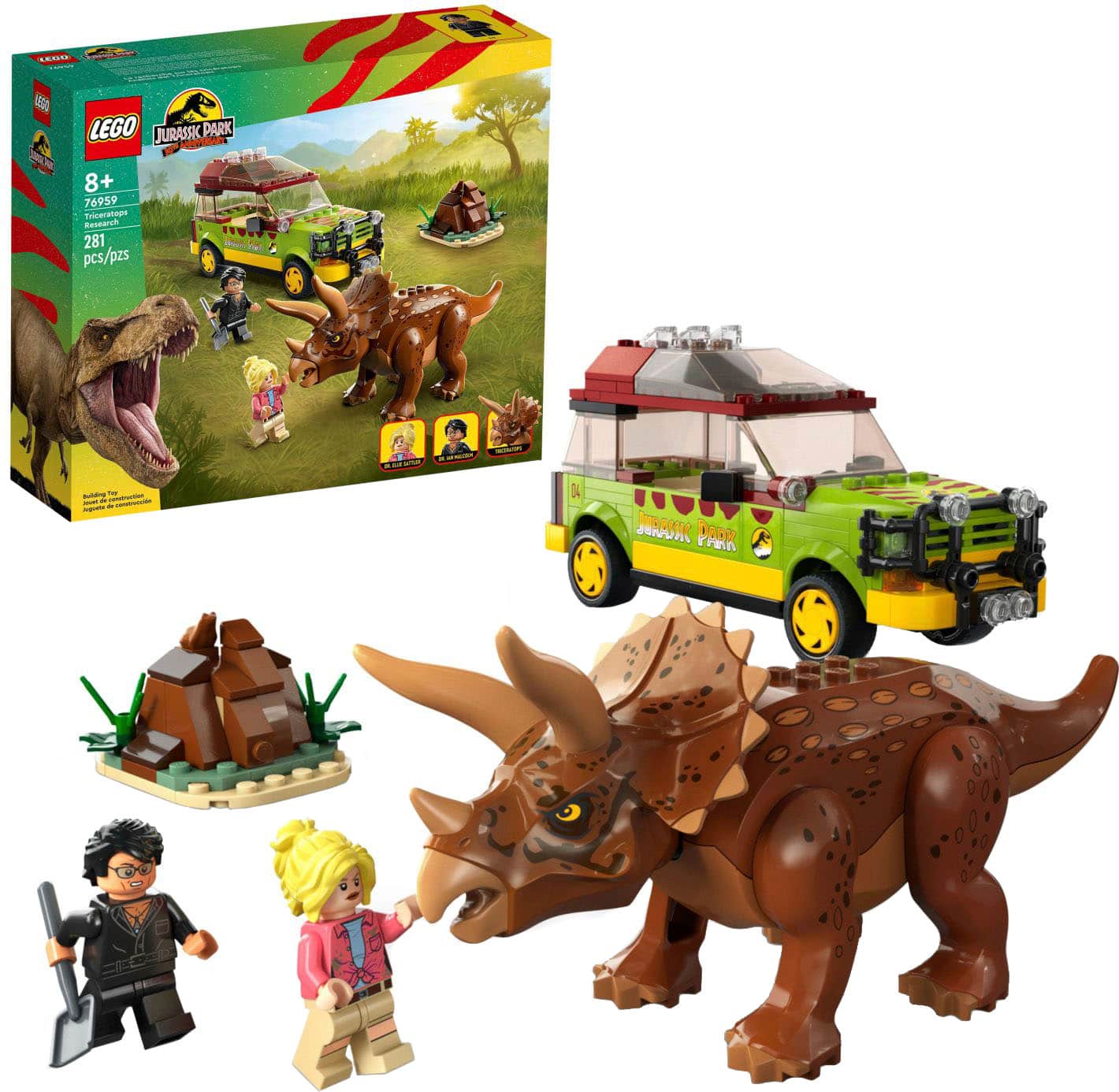 LEGO - Jurassic Park Triceratops Research 76959 - Front_Zoom