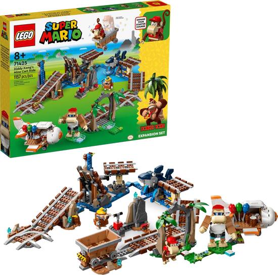 LEGO Super Mario Diddy Kong s Mine Cart Ride Expansion Set 71425 6425902 Best Buy