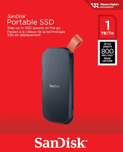 SANDISK 2TB External USB 3.2 Gen 2 Type C Portable SSD Black SANDISK 2TB External USB 3.2 Gen 2 Type C Portable SSD Black