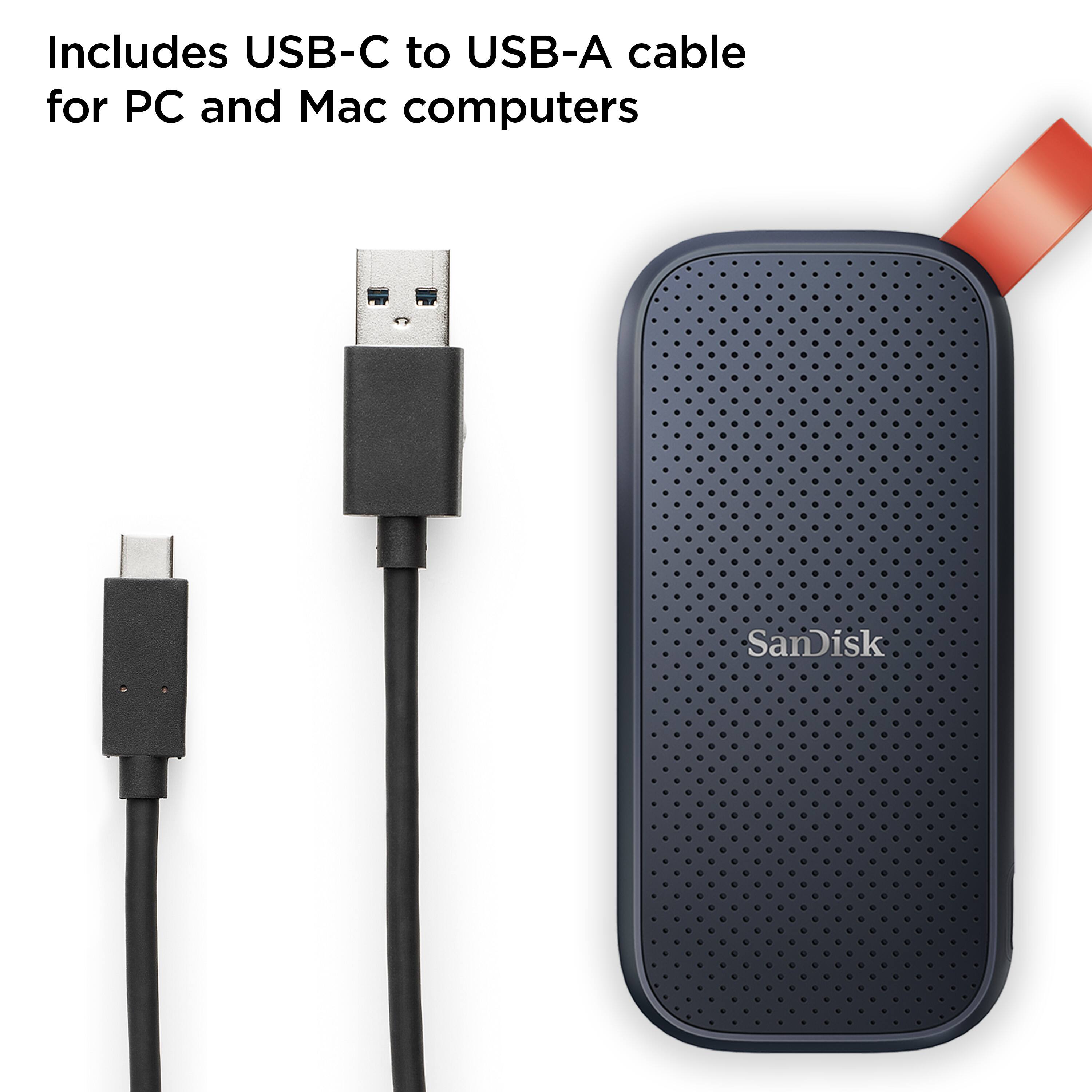 Includes USB-C to USB-A cable for PC and Mac computers.
