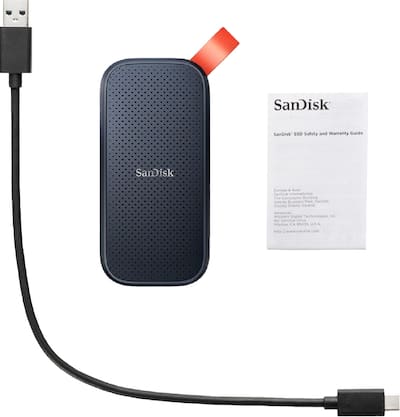 SanDisk 2TB External USB 3.2 Gen 2 Type C Portable SSD Black SanDisk 2TB External USB 3.2 Gen 2 Type C Portable SSD Black