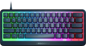 ROCCAT - Magma Mini 60% Compact Wired Membrane Gaming Keyboard with RGB lighting - Black - Front_Zoom