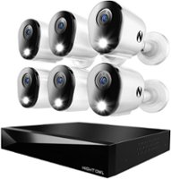Night Owl - 12 Channel 6 Camera Wired 4K 2TB DVR Security System - White - Front_Zoom