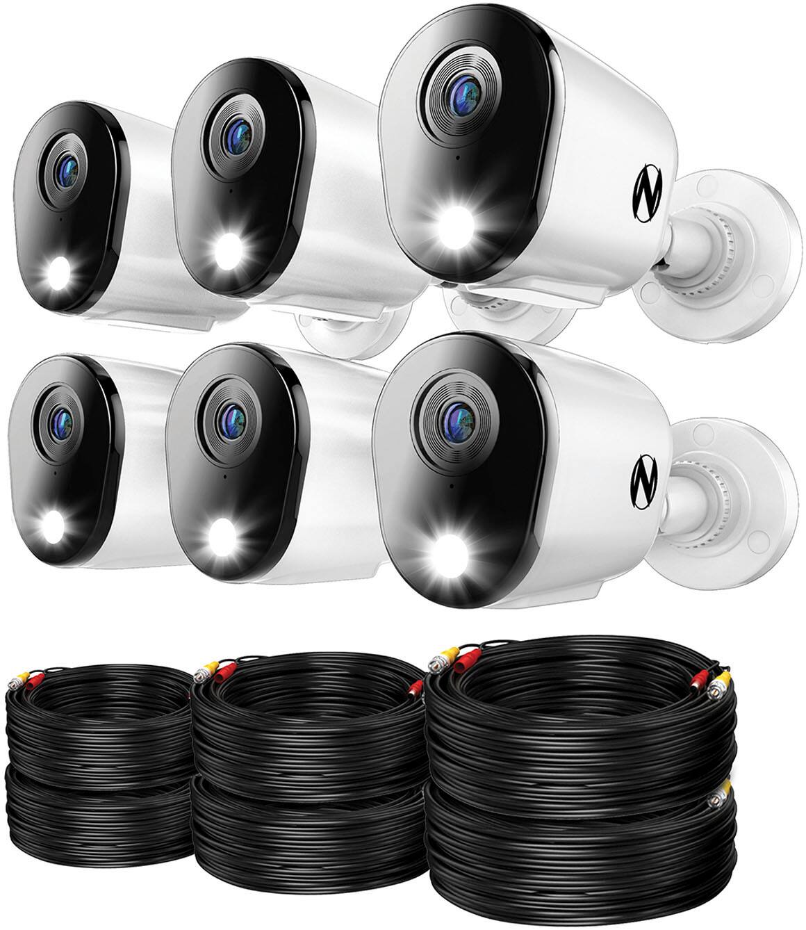 Alt View 11. Night Owl - 12 Channel 6 Camera Wired 4K 2TB DVR Security System - White.