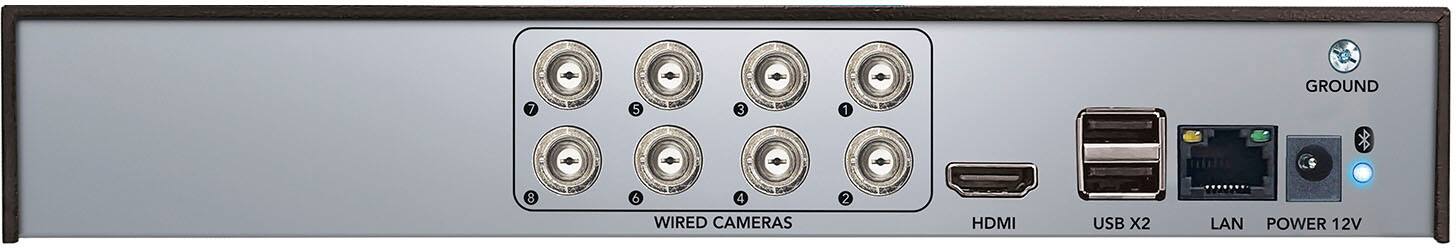 Left. Night Owl - 12 Channel 6 Camera Wired 4K 2TB DVR Security System - White.