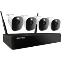 Night Owl 10 Channel 4 Camera Wire Free 1080p 1TB NVR Security System (White)