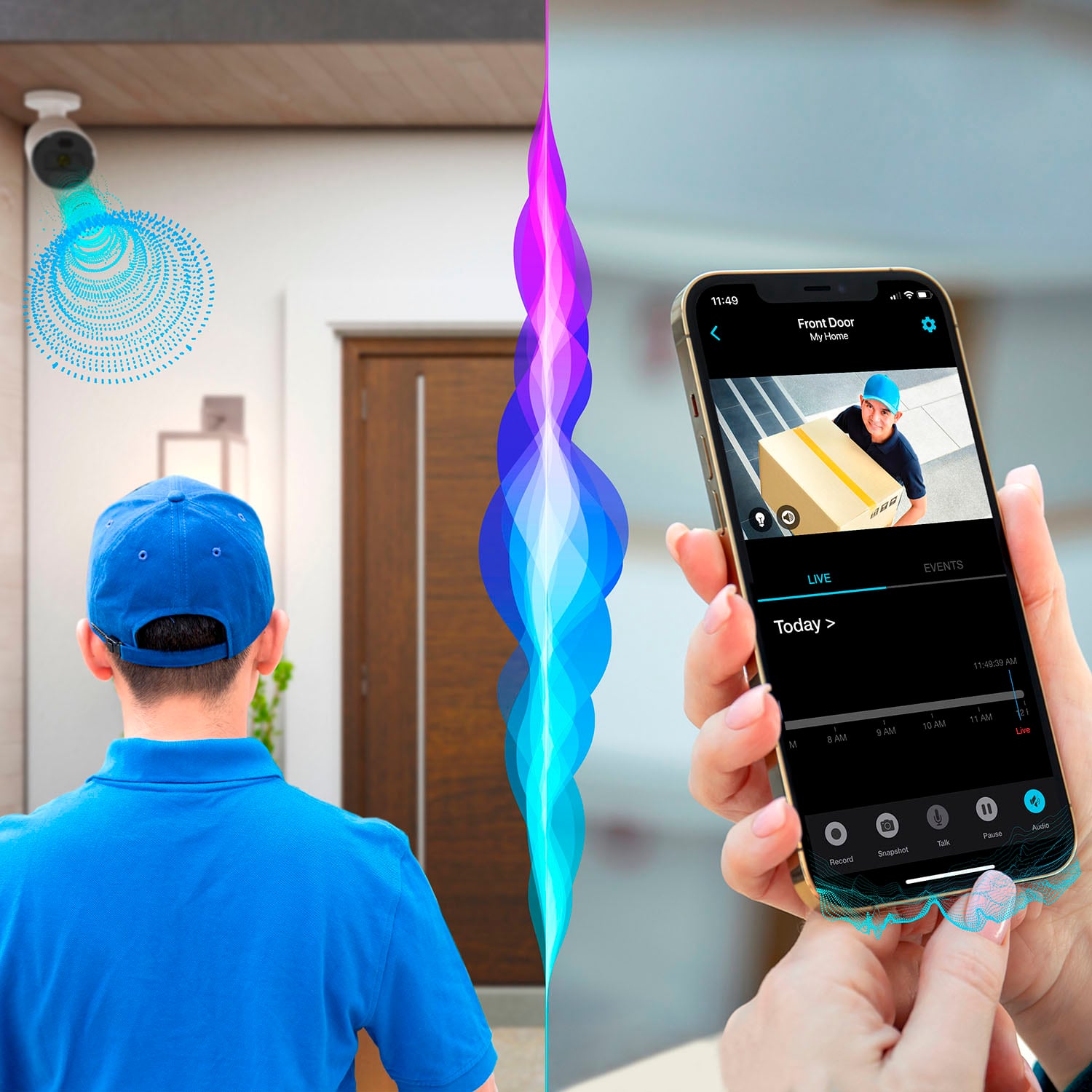 Alt View 17. Night Owl - 10 Channel 4 Camera Wire Free 1080p 1TB NVR Security System - White.