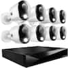 Front. Night Owl - 12 Channel 8 Camera Wired 2K 1TB DVR Security System with 2-way Audio - White.