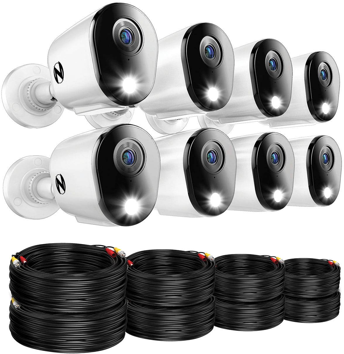 Alt View 13. Night Owl - 12 Channel 8 Camera Wired 2K 1TB DVR Security System with 2-way Audio - White.