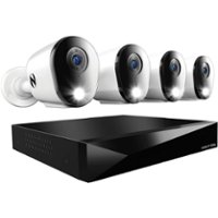 Night Owl 12 Channel 4 Camera Wired 2K 1TB DVR Security System with 2-way Audio (White)