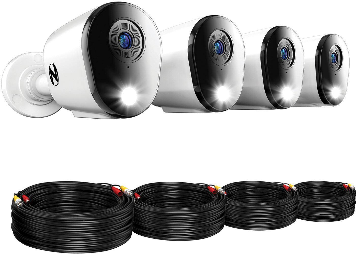Alt View 11. Night Owl - 12 Channel 4 Camera Wired 2K 1TB DVR Security System with 2-way Audio - White.