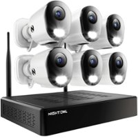  Night Owl 10 Channel 6 Camera Wireless 2K 1TB NVR Security System (White)