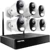 Front. Night Owl - 10 Channel 6 Camera Wireless 2K 1TB NVR Security System - White.