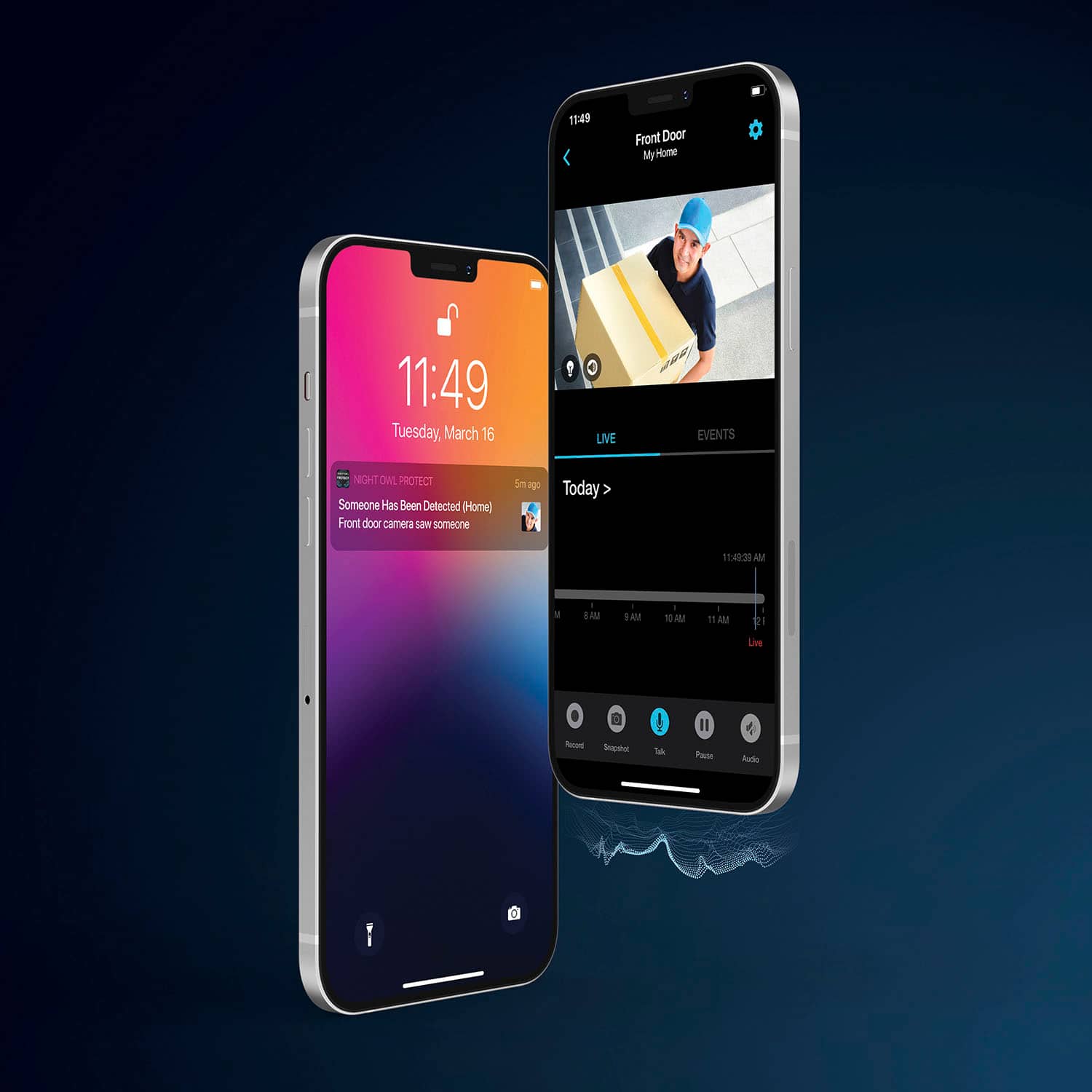 Alt View 19. Night Owl - 10 Channel 6 Camera Wireless 2K 1TB NVR Security System - White.