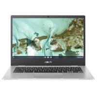 ASUS - CX1 14" Chromebook - Intel Celeron N4500 with 8GB Memory - 64GB eMMC - Transparent Silver - Front_Zoom