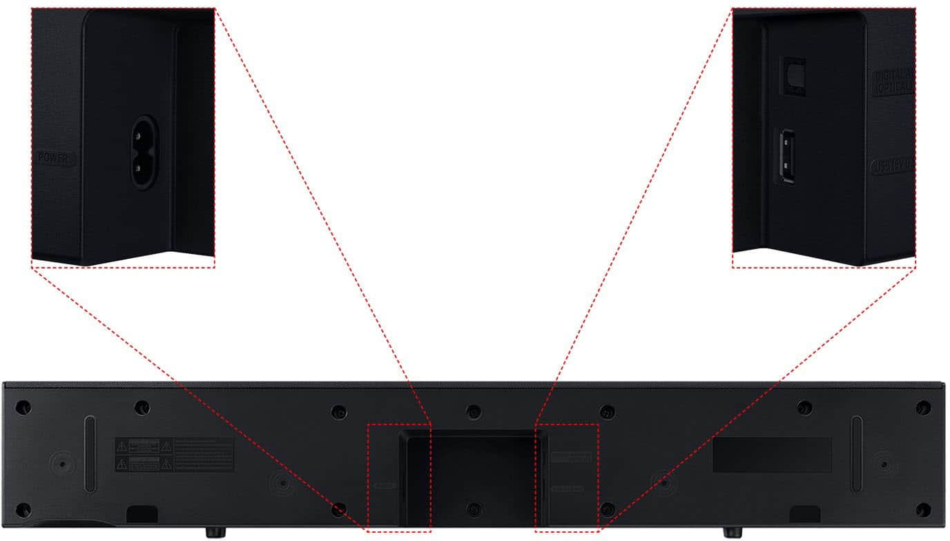 Alt View 18. Samsung - HW-C400/ZA 2.0 Channel C-Series Soundbar with Built-in Woofer - Black.