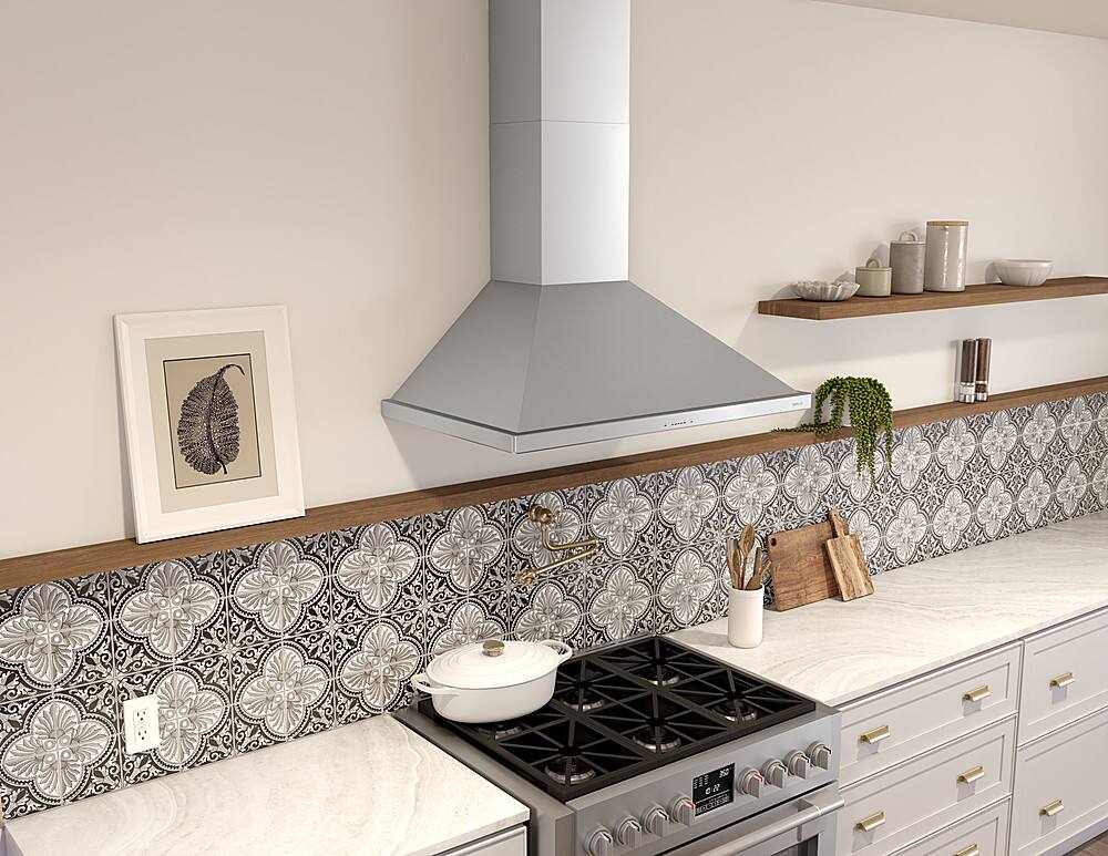 Alt View 14. Zephyr - Siena Energy Star 30 in. 400 CFM External Wall Mount Range Hood - Stainless steel.