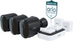 Arlo - Pro 5S 2K 3 Camera Indoor/Outdoor Wire Free Spotlight Security Camera Bundle - Black