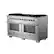 Angle. Forno Appliances - Capriasca Alta Qualita 8.64 Cu. Ft. Double Oven Gas Range - Stainless Steel.
