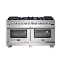 Forno Appliances - Capriasca Alta Qualita 8.64 Cu. Ft. Double Oven Gas Range - Stainless Steel - Front_Zoom