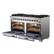 Left. Forno Appliances - Capriasca Alta Qualita 8.64 Cu. Ft. Double Oven Gas Range - Stainless Steel.