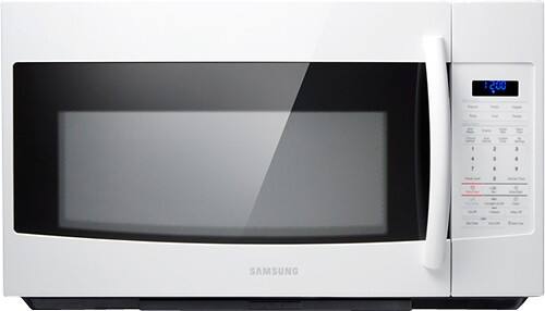 Front Standard. Samsung - 1.9 Cu. Ft. Over-the-Range Microwave - White.