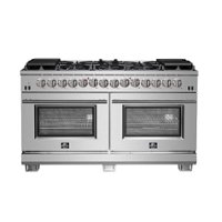 Forno Appliances - Capriasca Alta Qualita 8.64 Cu. Ft. Freestanding Double Oven Dual Fuel Range with Convection Oven - Stainless Steel - Front_Zoom