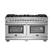 Front. Forno Appliances - Capriasca Alta Qualita 8.64 Cu. Ft. Freestanding Double Oven Dual Fuel Range with Convection Oven - Stainless Steel.
