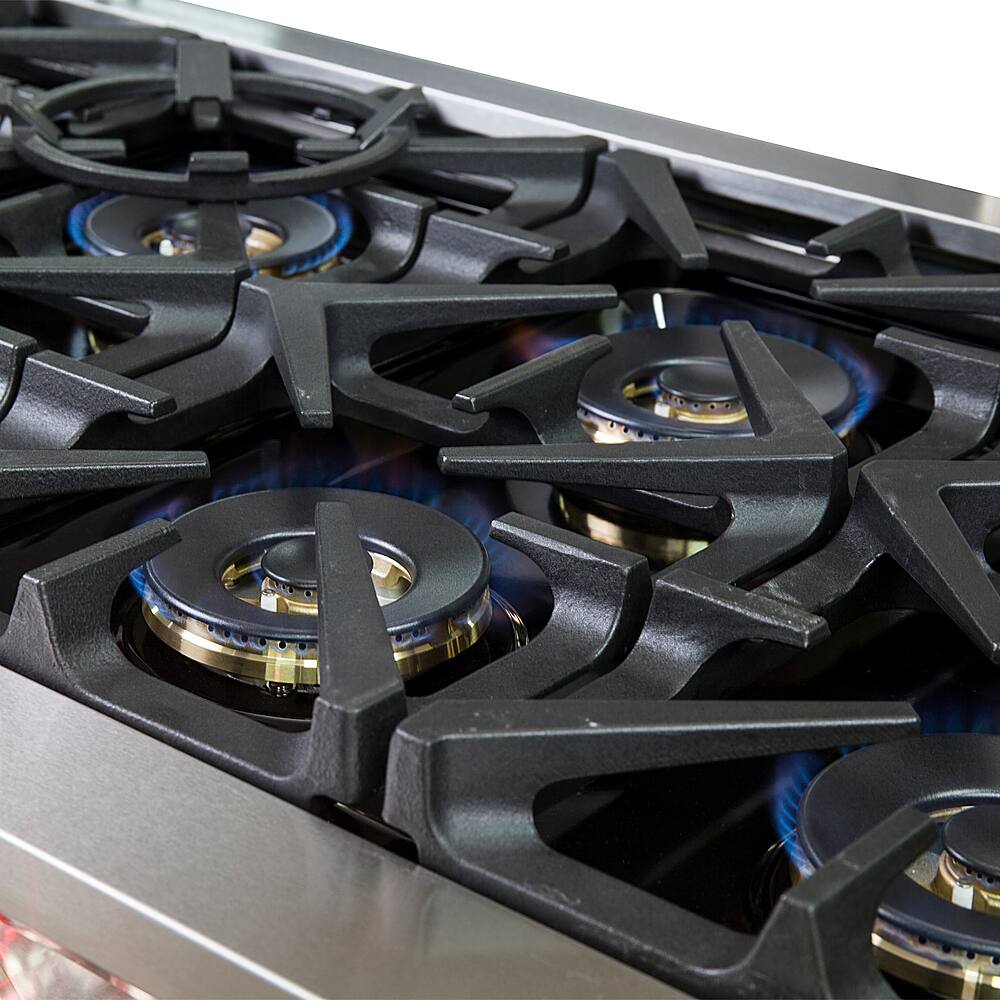 Alt View 12. Forno Appliances - Capriasca Alta Qualita 8.64 Cu. Ft. Freestanding Double Oven Dual Fuel Range with Convection Oven - Stainless Steel.