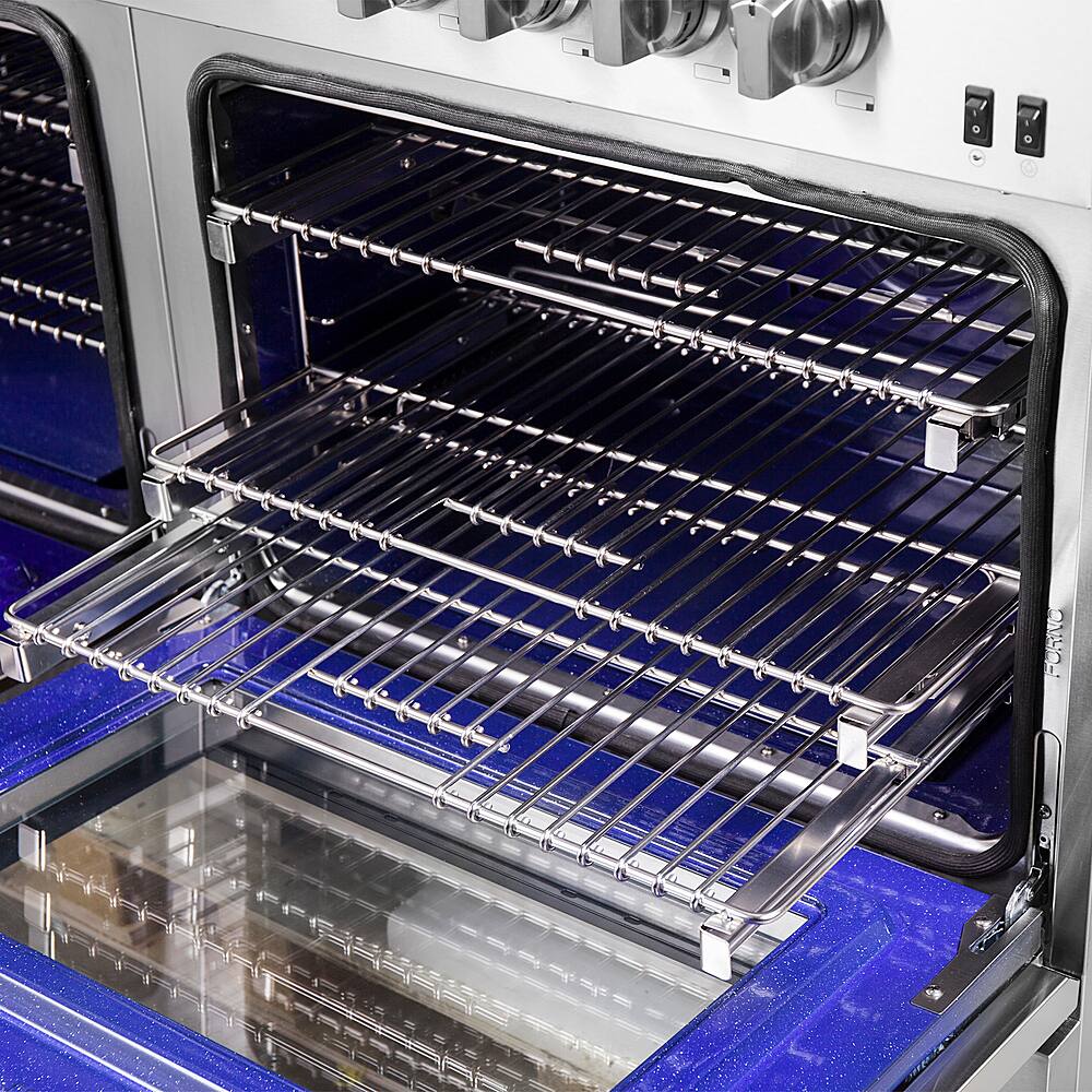 Alt View 14. Forno Appliances - Capriasca Alta Qualita 8.64 Cu. Ft. Freestanding Double Oven Dual Fuel Range with Convection Oven - Stainless Steel.