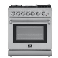 Forno Appliances - Lazio Alta Qualita 4.62 Cu. Ft. Freestanding Dual Fuel Range with Convection Oven - Stainless Steel - Front_Zoom